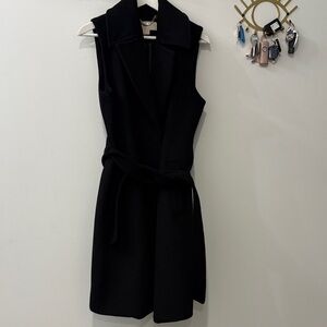 MICHAEL Michael Kors Black Tie Up Wool Blend Vest